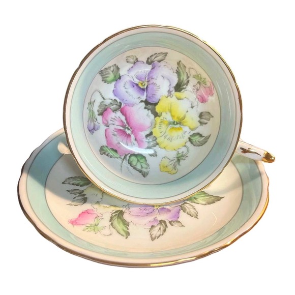 Vintage Paragon by Appointment Pansies Teacup and Saucer - Picture 2 of 9